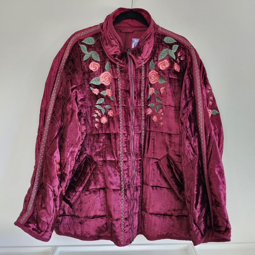Plz Read! FP x Anna Sui Dolman Quilted Bomber Jacket XL X-Large